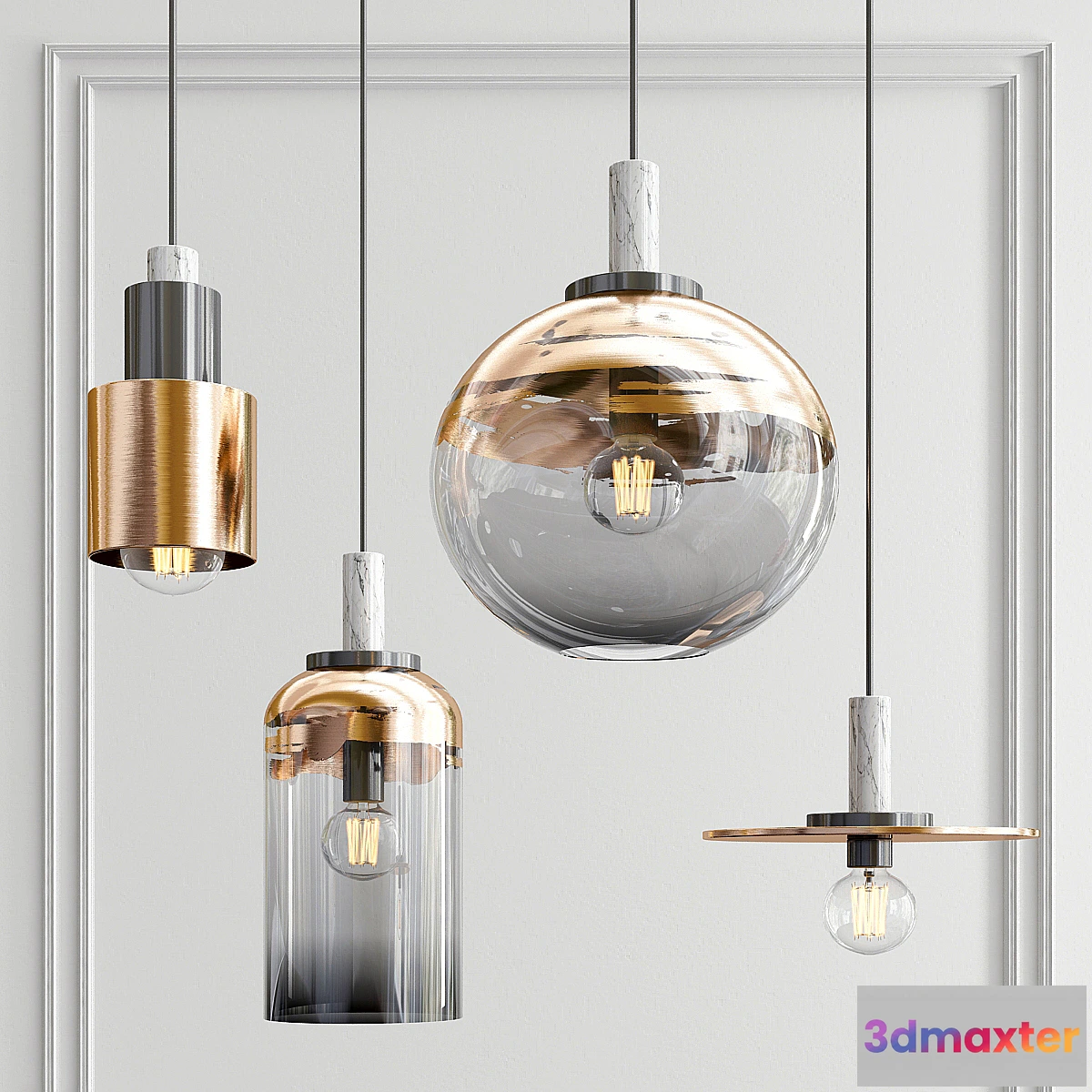 565179 - Decorative Paint Brushed Pendant