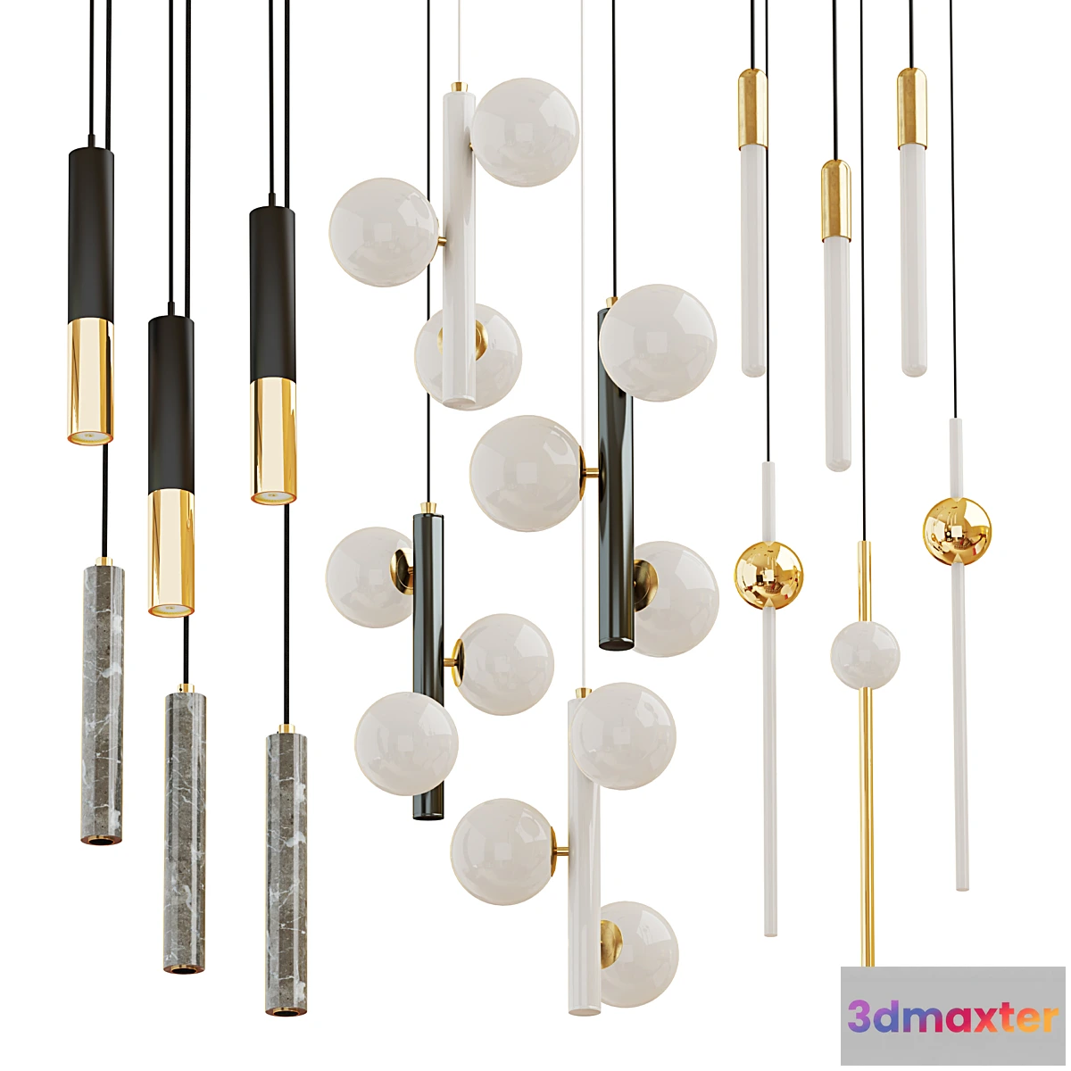 565333 - Collection of chandeliers Matthew; Delightfull; Lampatron; Lee broom