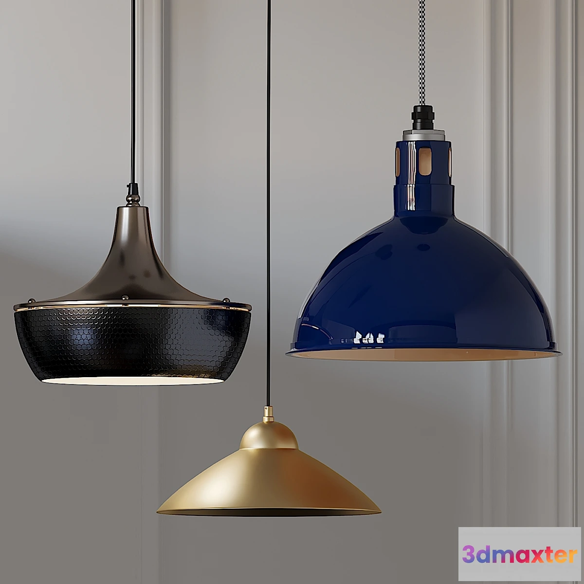 565495 - Rae Wesco Vented Cord and Small Cone Pendants