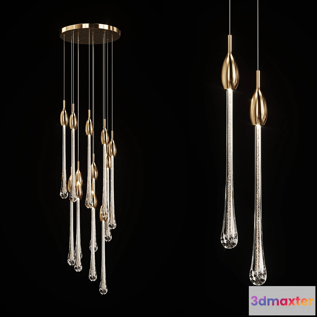 565761 - Drop shaped pendant lamp FIAL B
