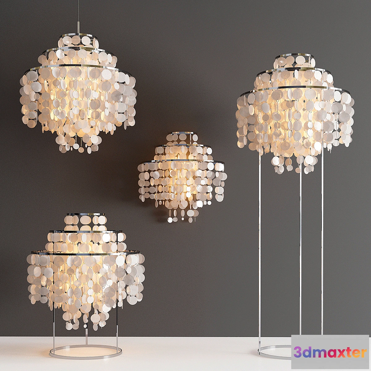 565807 - Capiz Lamp Collection - 4 types