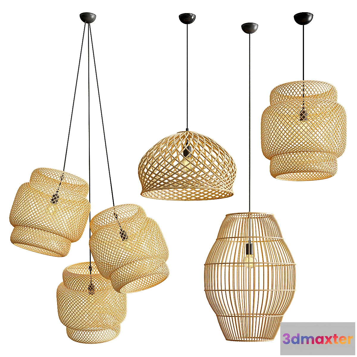566187 - Four Exclusive Pendant Collection_34 Rattan