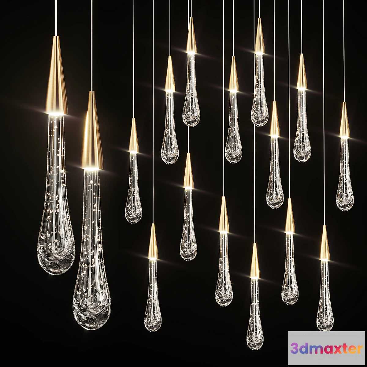 566451 - Drop Shaped Pendant Lamp Fial Light