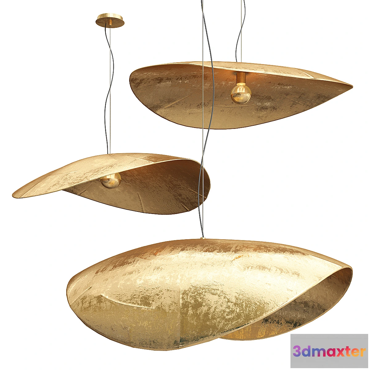 566689 - Gervasoni Brass Pendant - 3 shapes