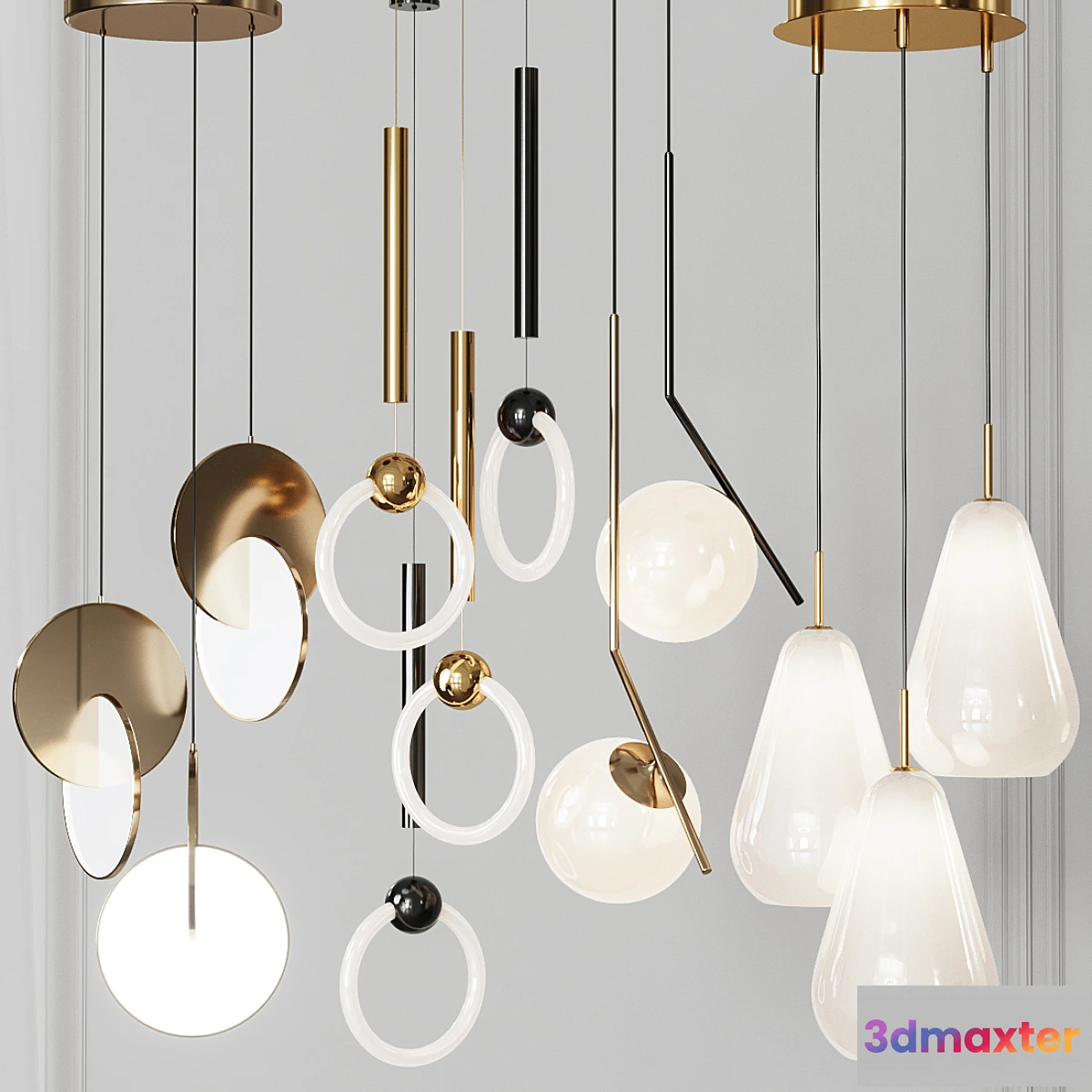 567159 - Four Pendant Lights amazing set vol. 24