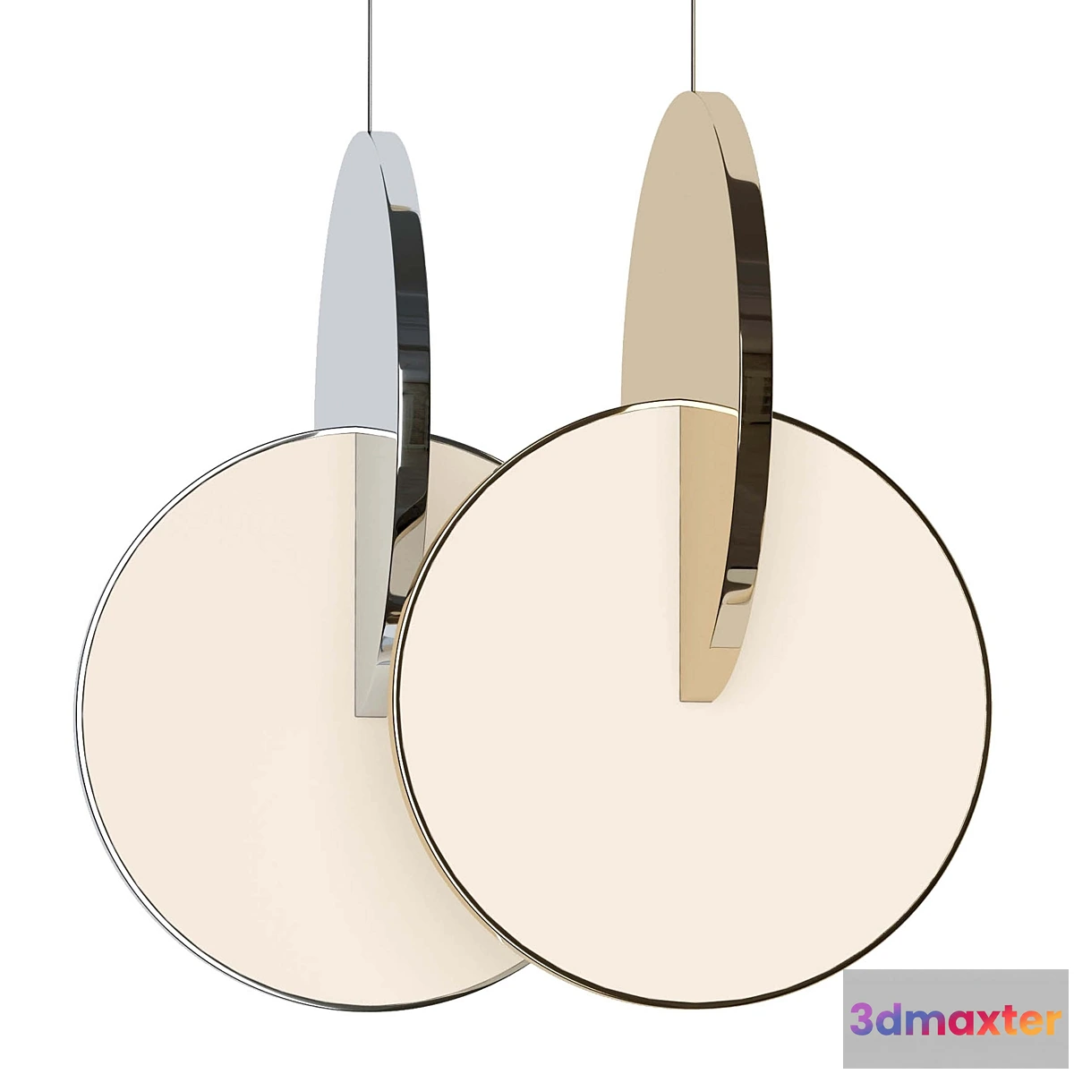 567460 - LEE BROOM ECLIPSE PENDANT GOLD _ CHROME