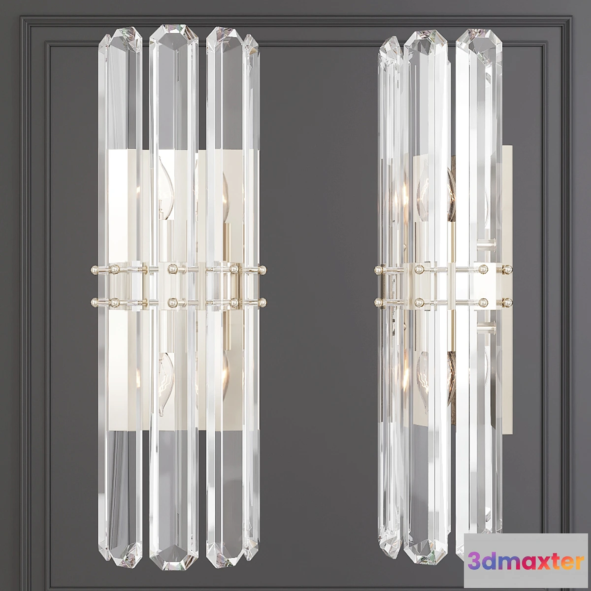 568900 - Restoration Hardware BONNINGTON TALL SCONCE Nickel
