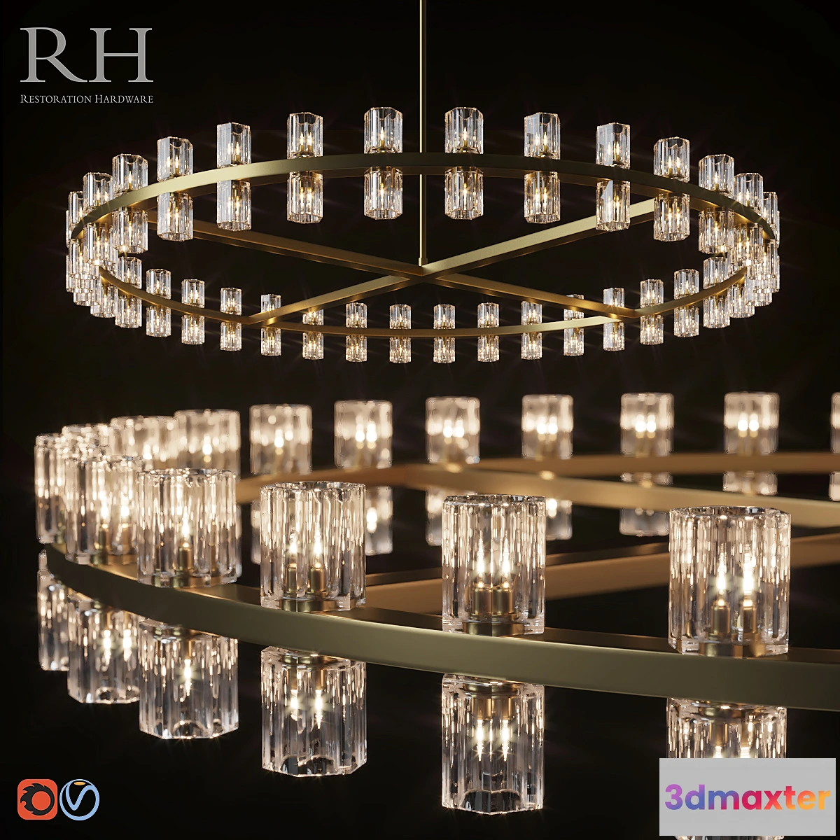 575338 - RH ARCACHON ROUND CHANDELIER 60 “