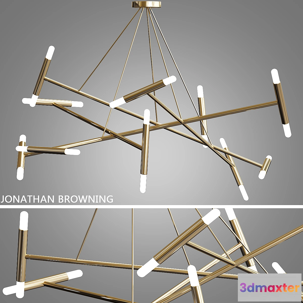 575398 - Le Pentagone Chandelier by Jonathan Browning