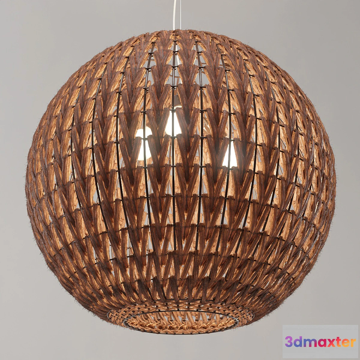 575472 - Spherical wicker chandelier (Odeon Light Keni)