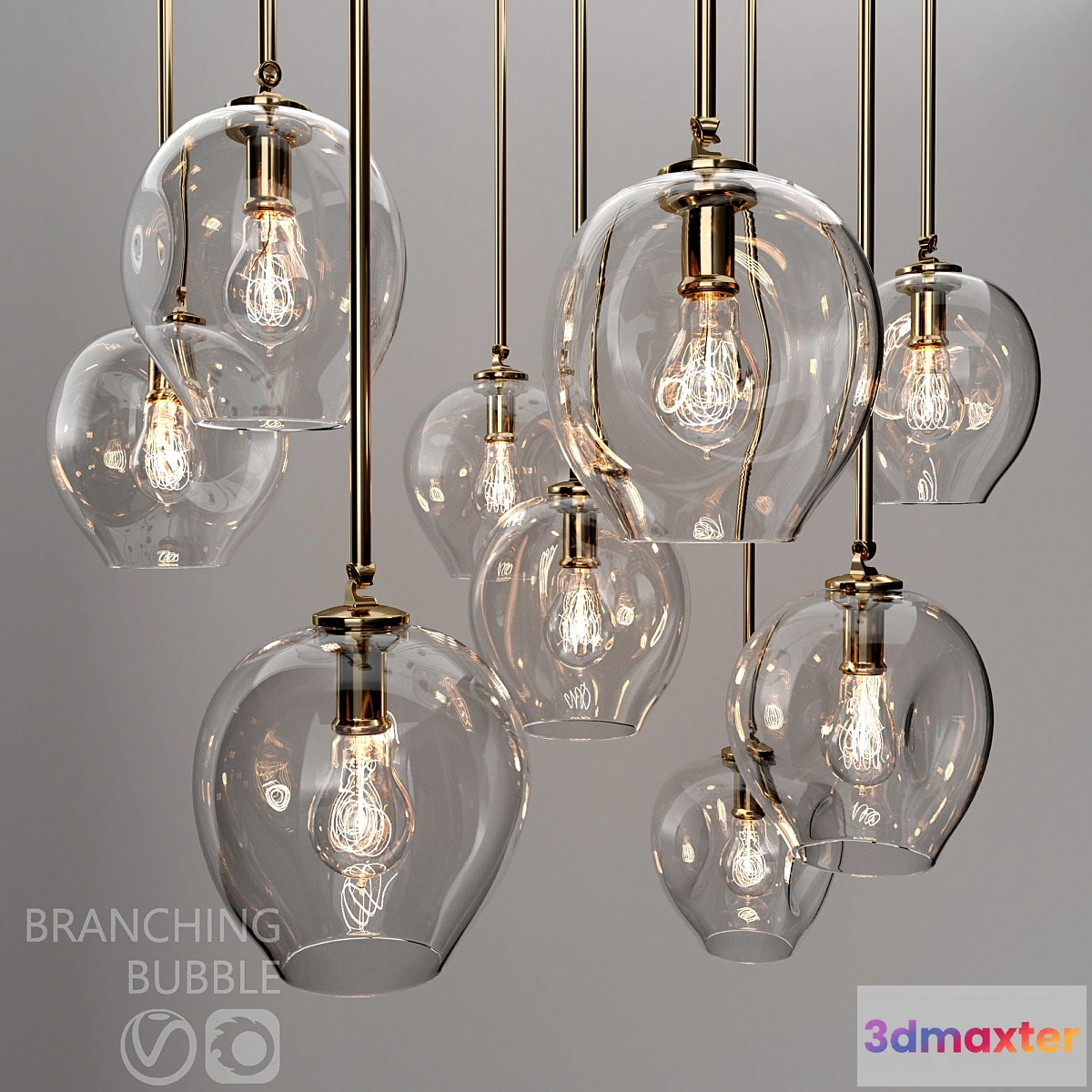 575536 - Branching bubble 1 lamp