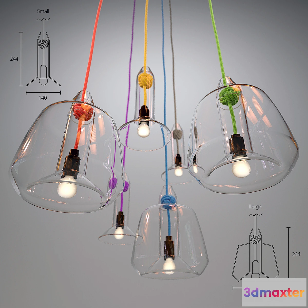 575710 - Fixtures Vitamin (Knot Pendant Lamp- Large Small)