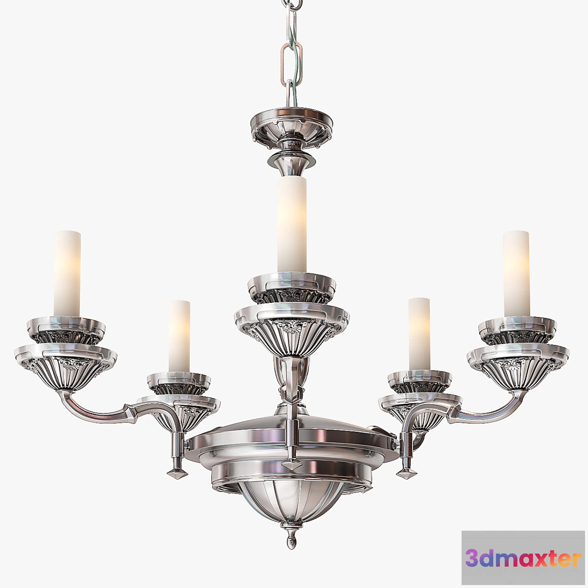 575762 - Remains Lighting Silverplate Chandelier