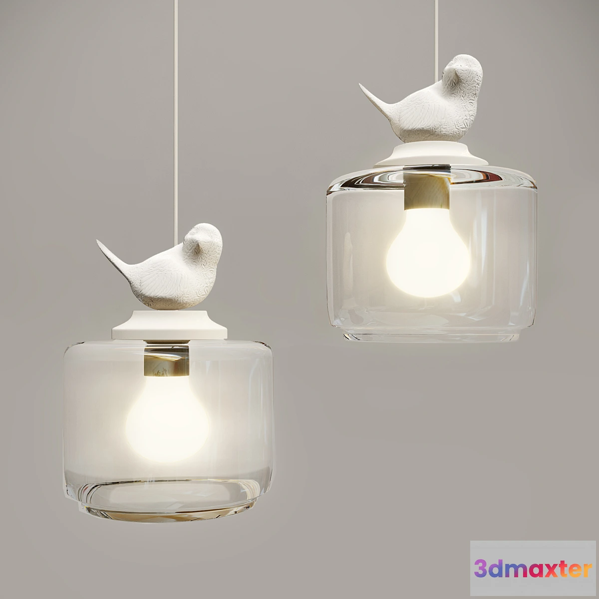 575902 - Loft Industry Glass Bird Pendant