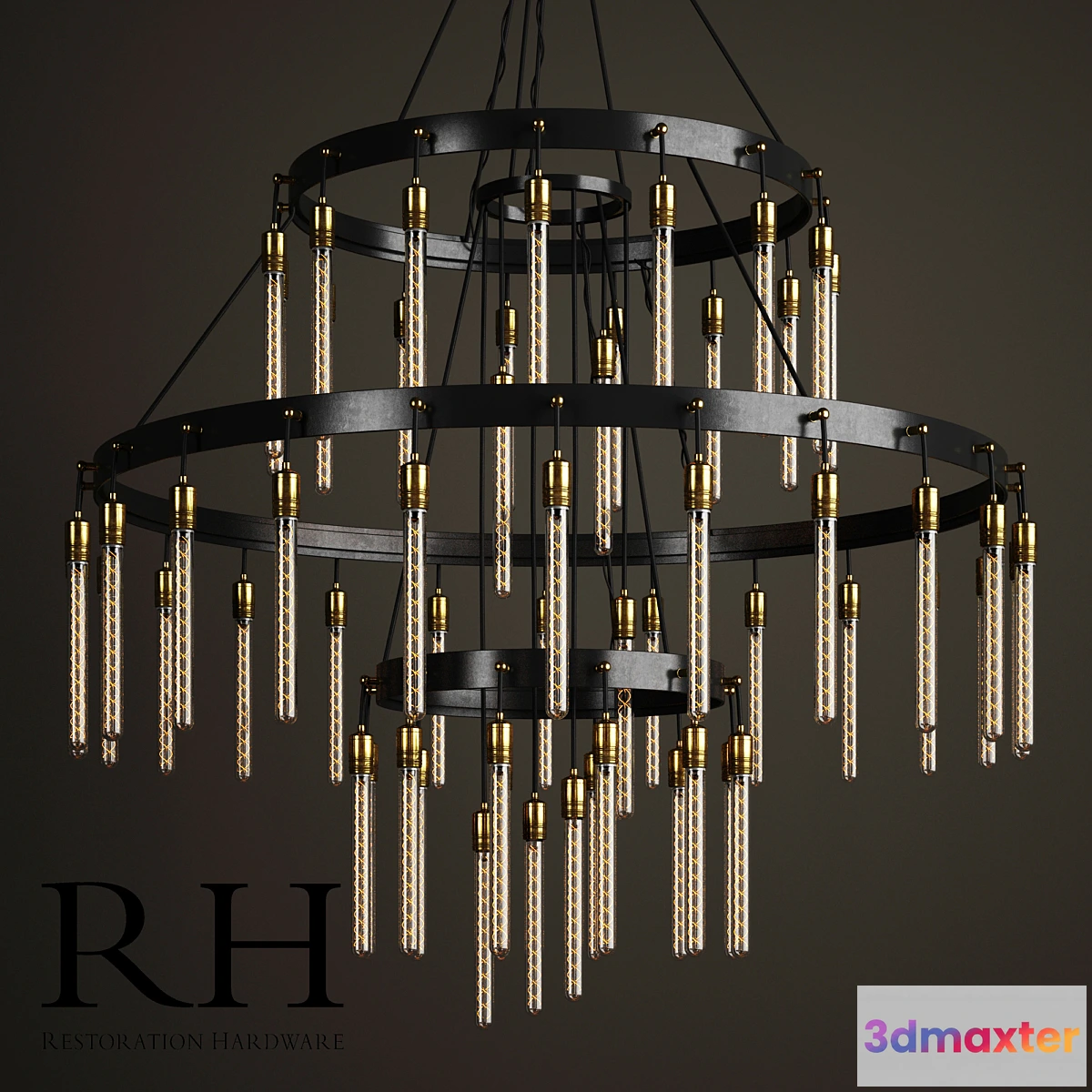 576040 - Restoration Hardware AXIS 3-TIER CHANDELIER 60 “