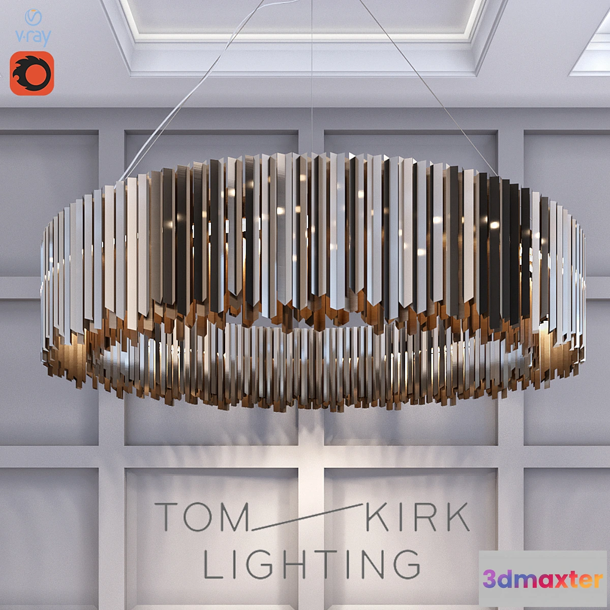 576092 - Tom Kirk Llighting Facet Chandelier