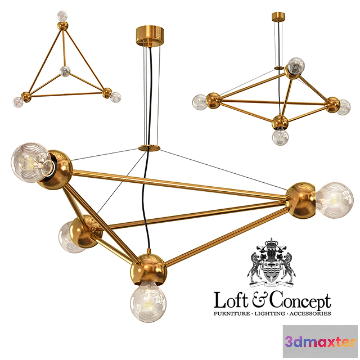 576108 - Molecule Gold Chandelier 4