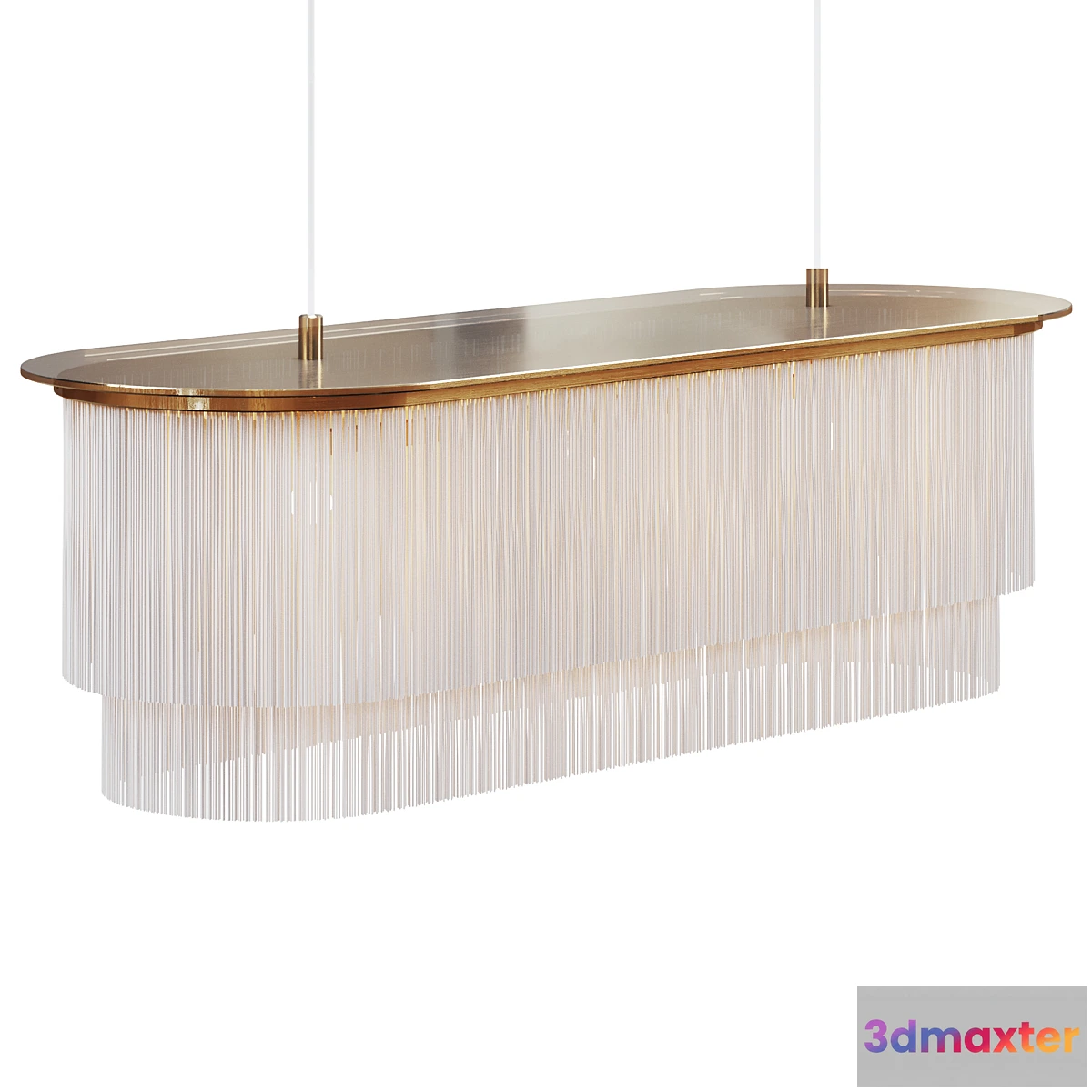 614163 - Chandelier Houtique Linear Chandelier Cream