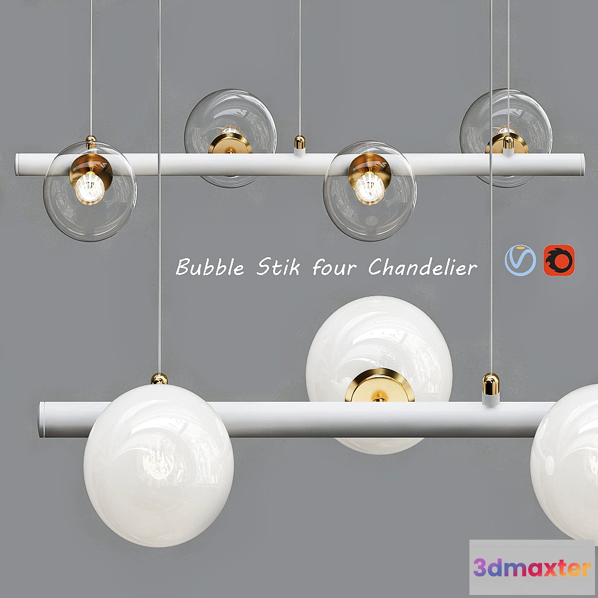 614445 - Bubble_Stik_four_Chandelier
