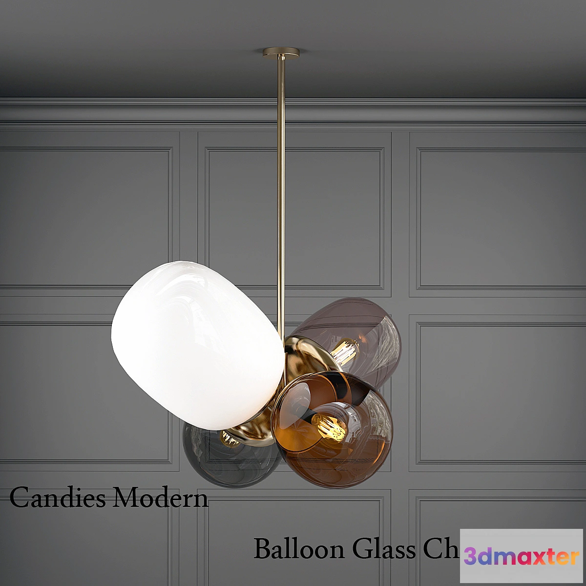 614615 - Candies Modern Balloon Glass Chandelier