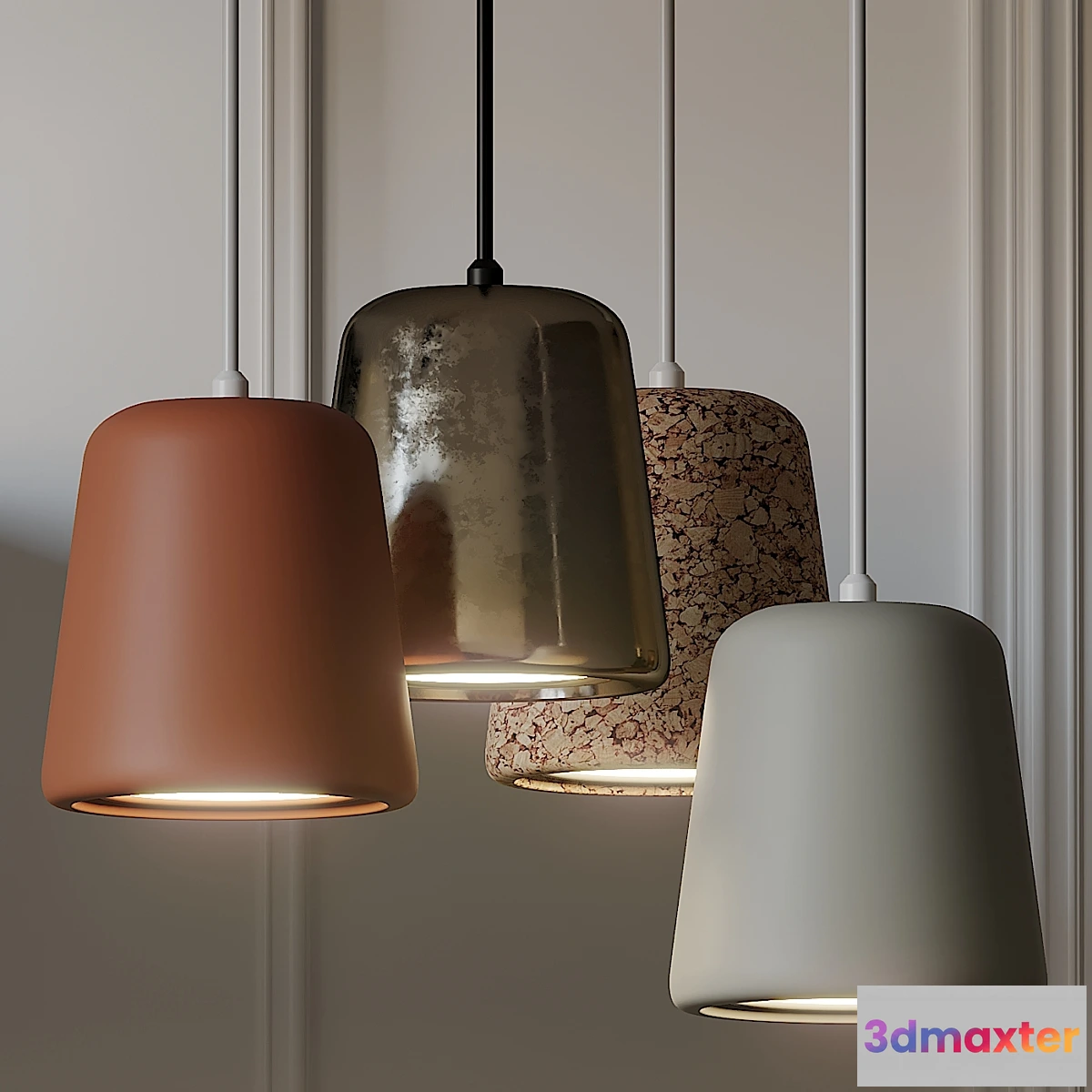 614691 - NEW WORKS Material Pendant Light 4 Different Materials