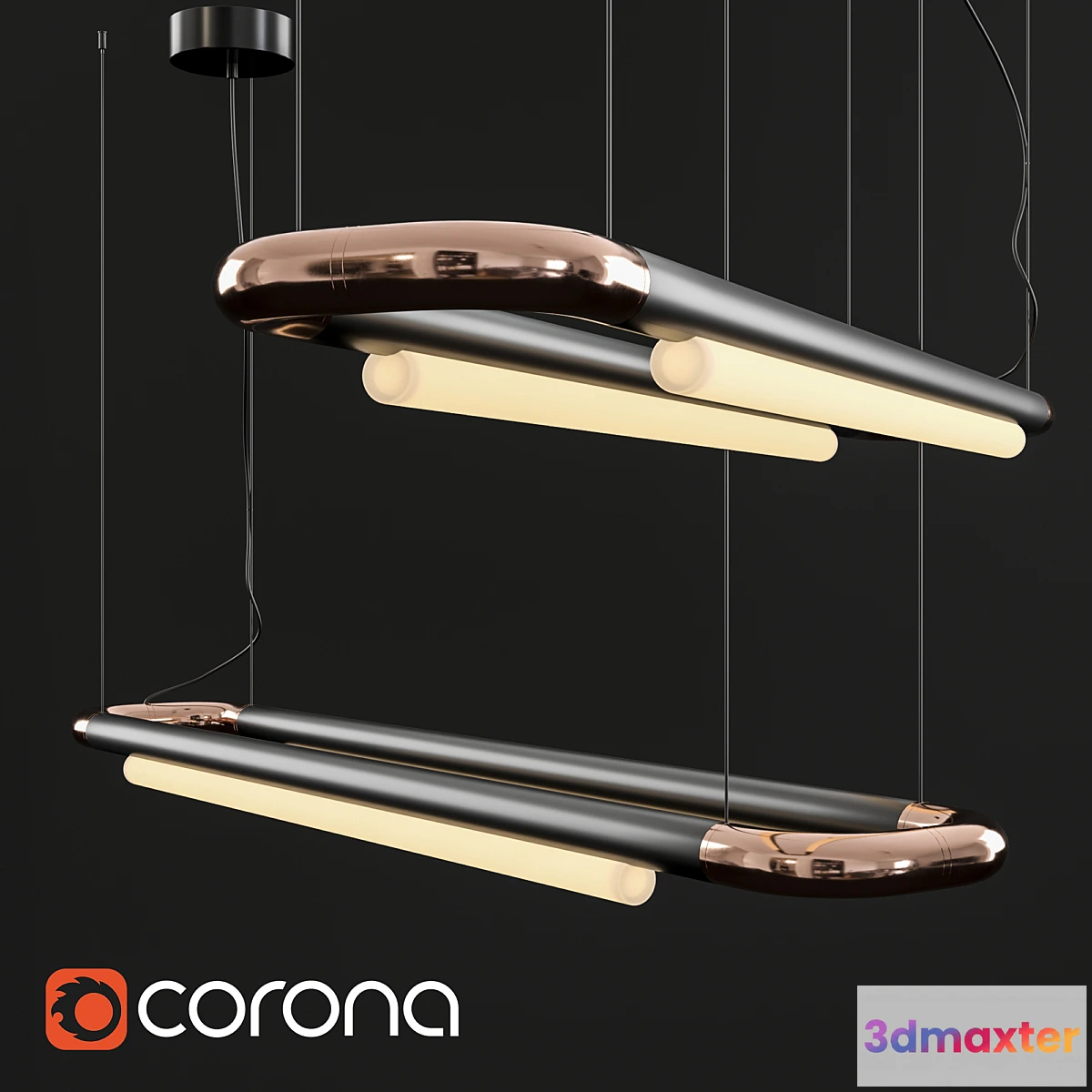 614699 - Pendant lamp ANDlight PIPELINE CM6