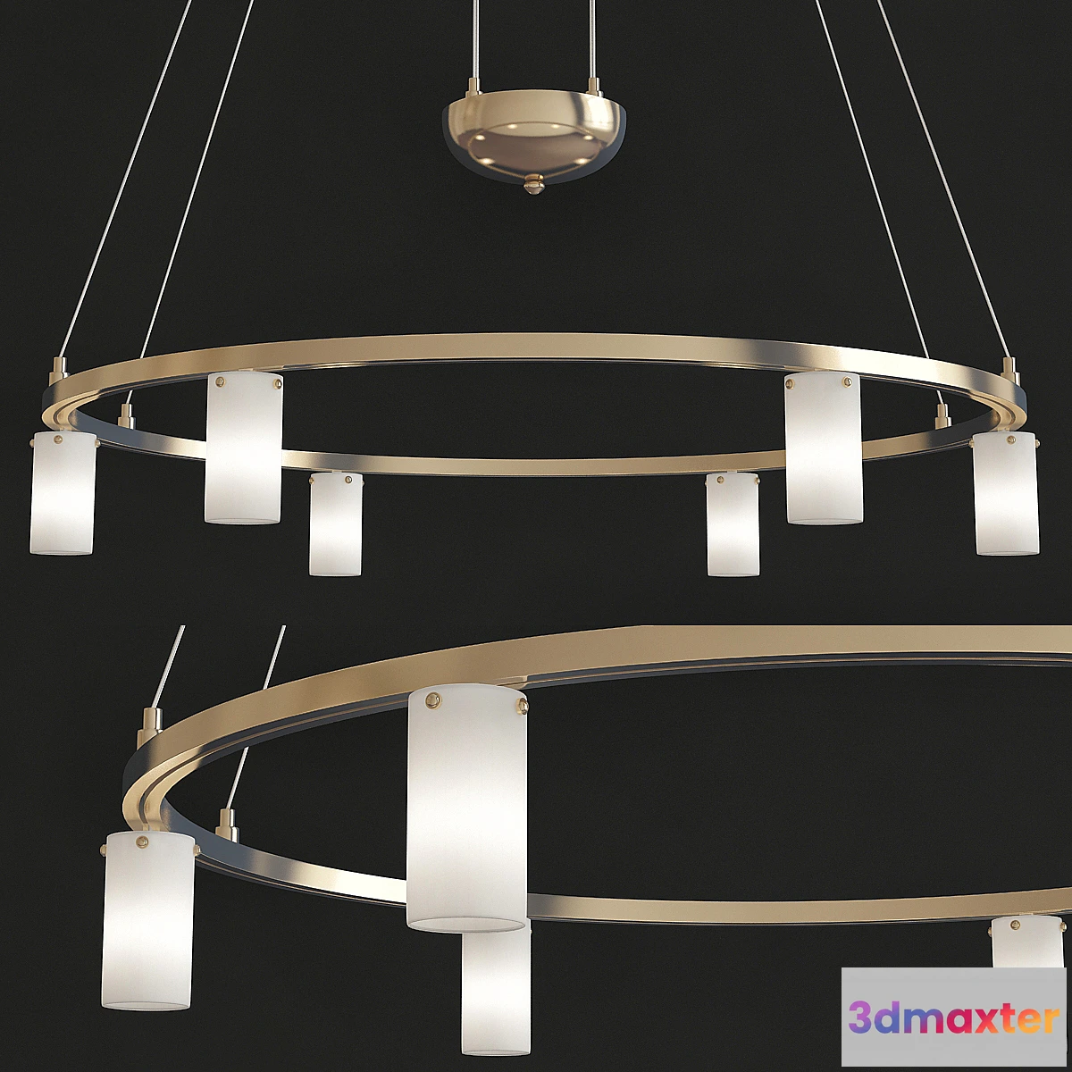 614727 - George Kovacs Adjustable Six-Light Chandelier - Round