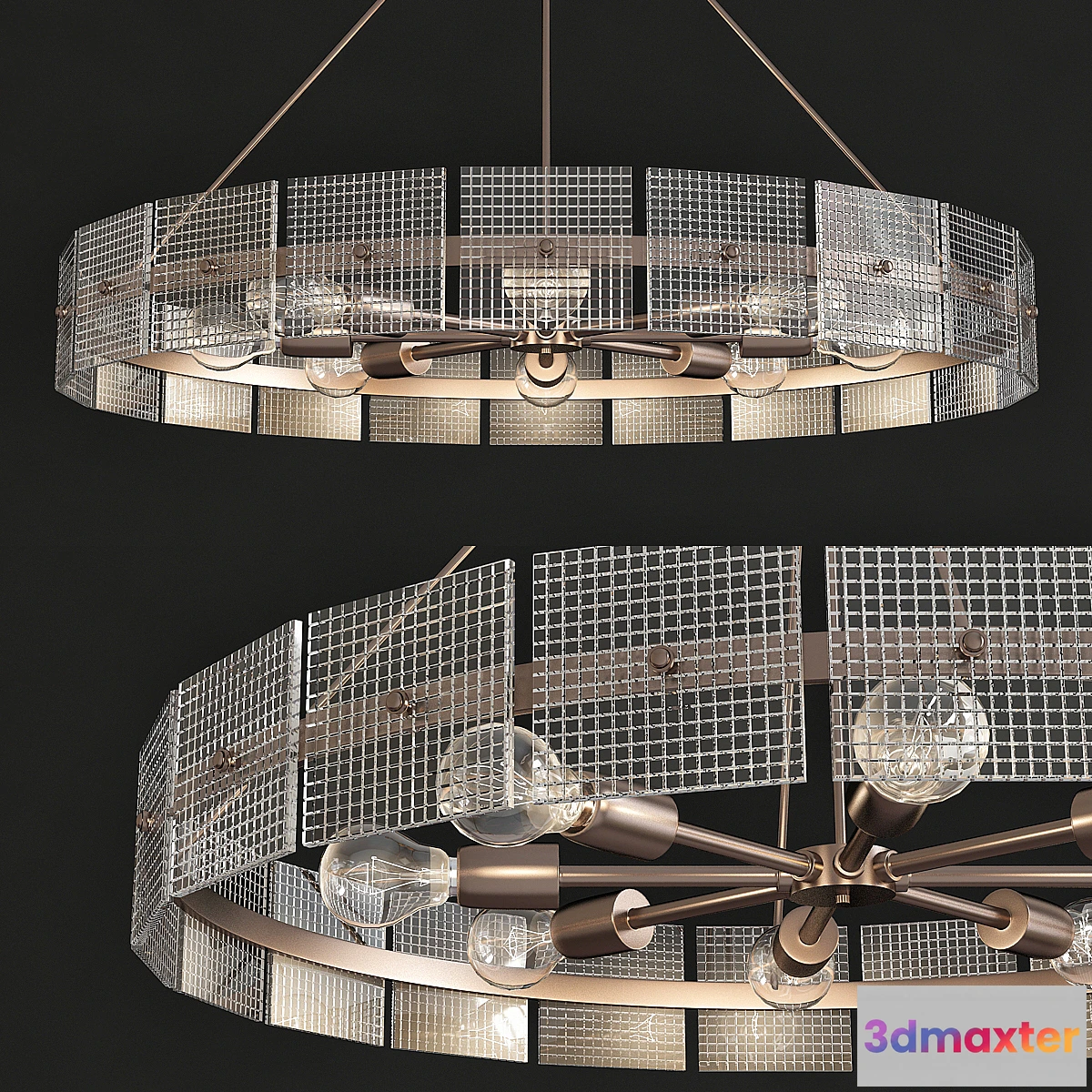 614729 - Drum shade chandeliers