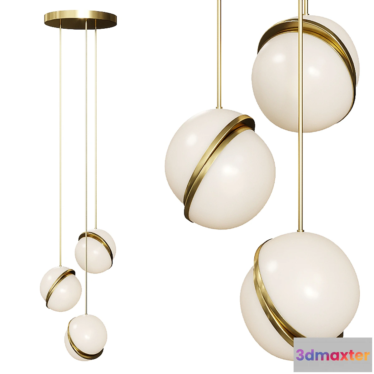 614759 - Lee Broom MINI CRESCENT CEILING LIGHT 3 piece