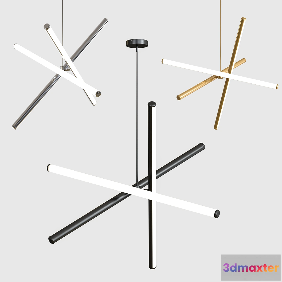 614797 - West Elm Light Rods LED Chandelier