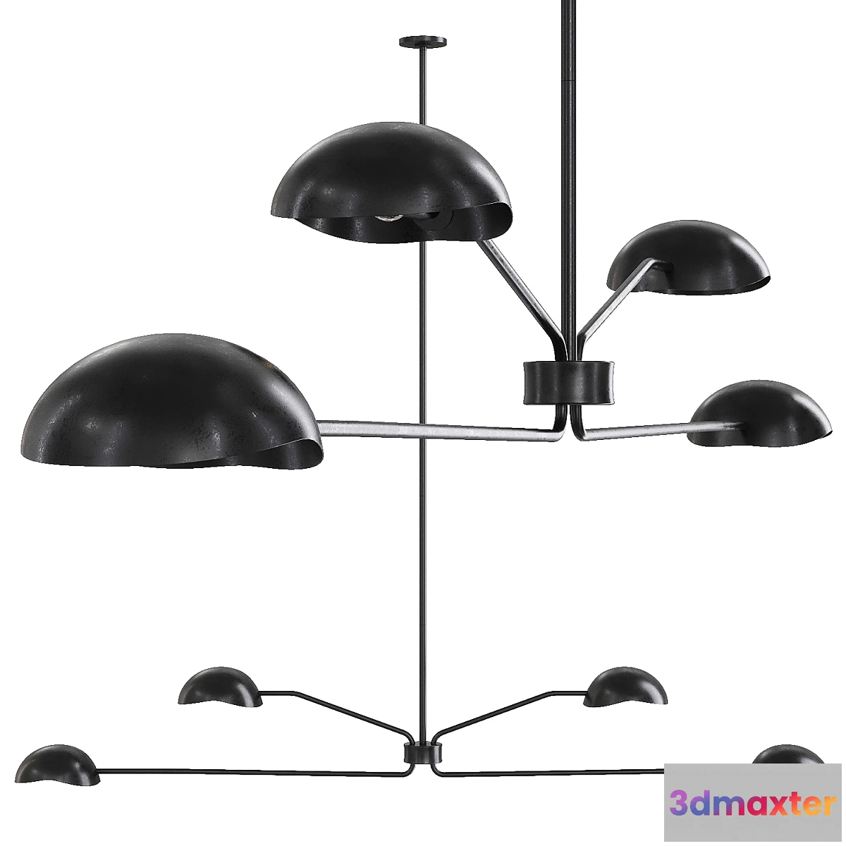 614851 - Restoration Hardware CONVESSI LINEAR CHANDELIER 72 Black