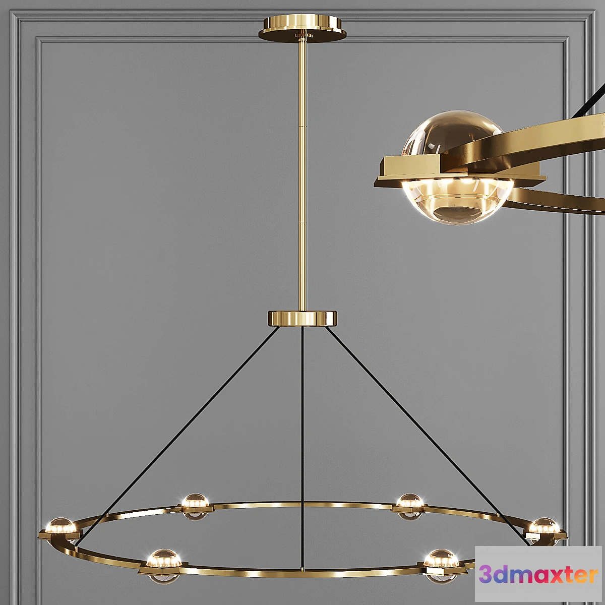 614861 - Restoration Hardware ECLATANT ROUND CHANDELIER 60 Brass