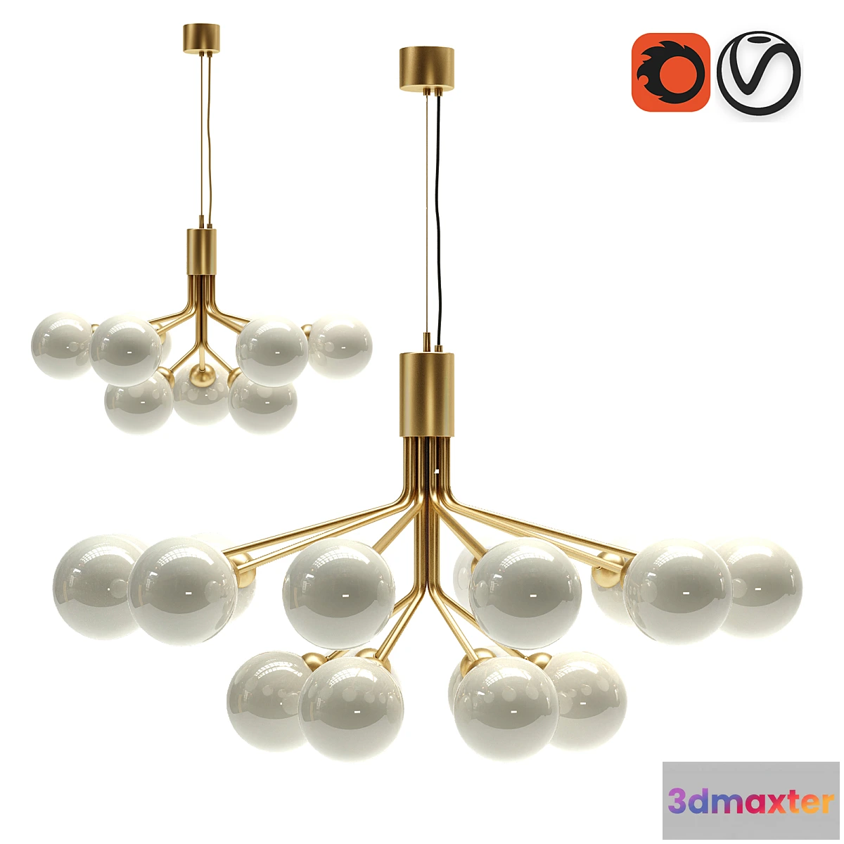 614903 - Chandelier lampatron Danna