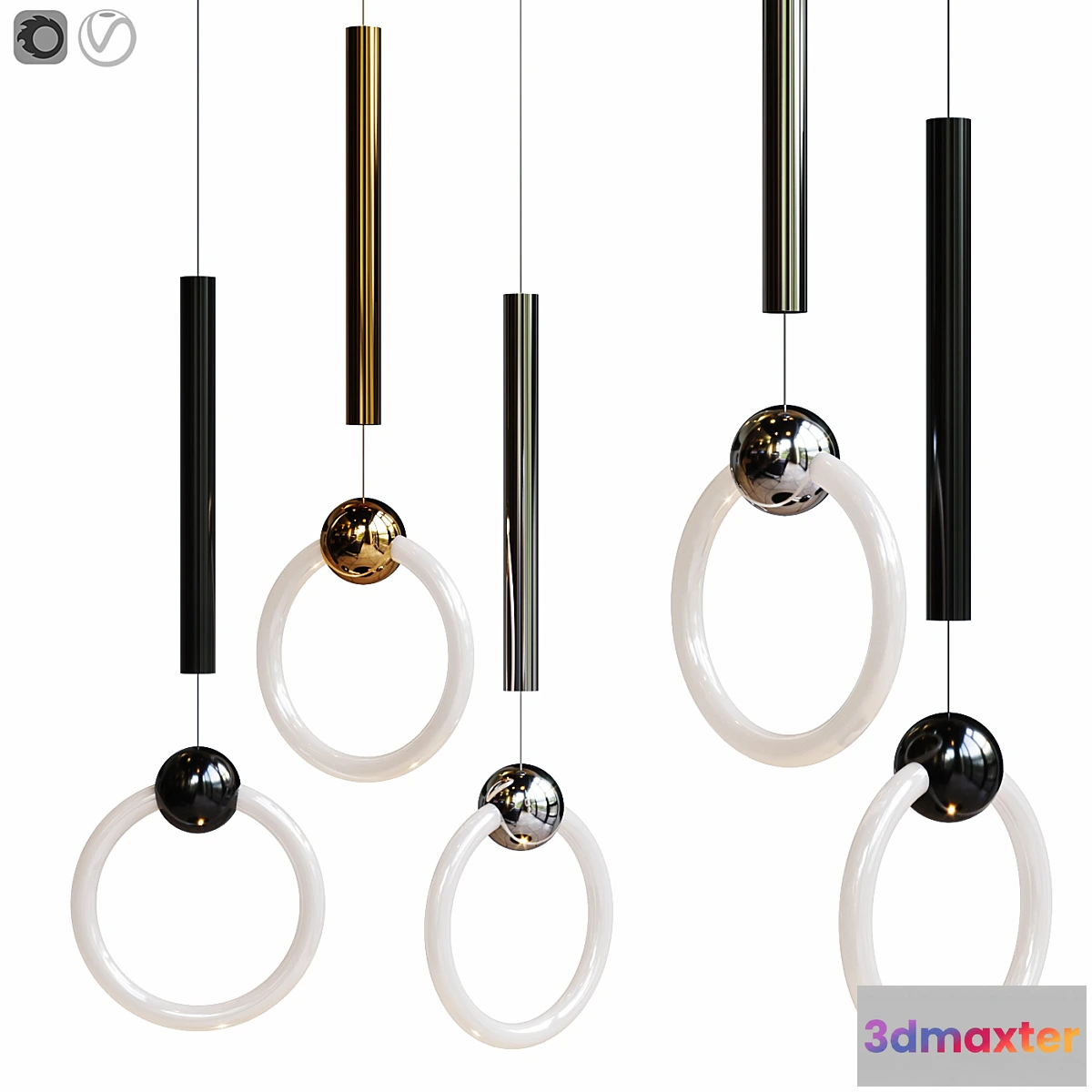 614967 - Pendant lamp Lee Broom Ring Light