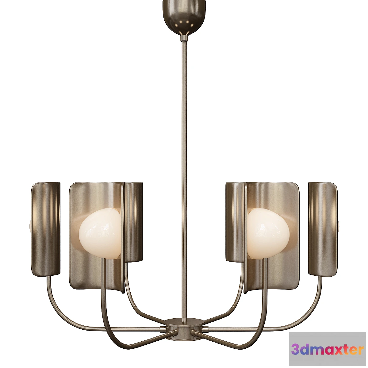 615053 - Mm Lampadari leaf Four-Light Metal Chandelier