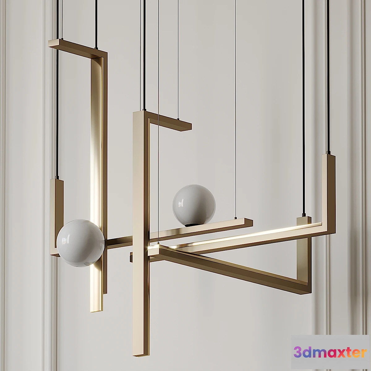 615087 - VeniceM Less 5 Pendant Light in Metal and Glass by Massimo Tonetto