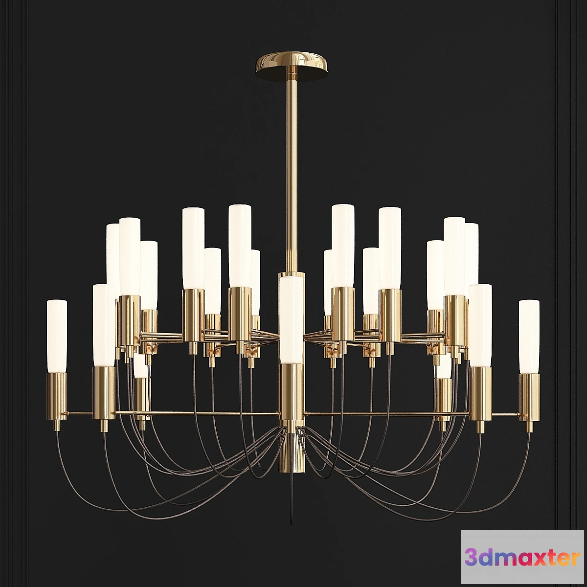 615143 - Golden Iron Led Chandelier