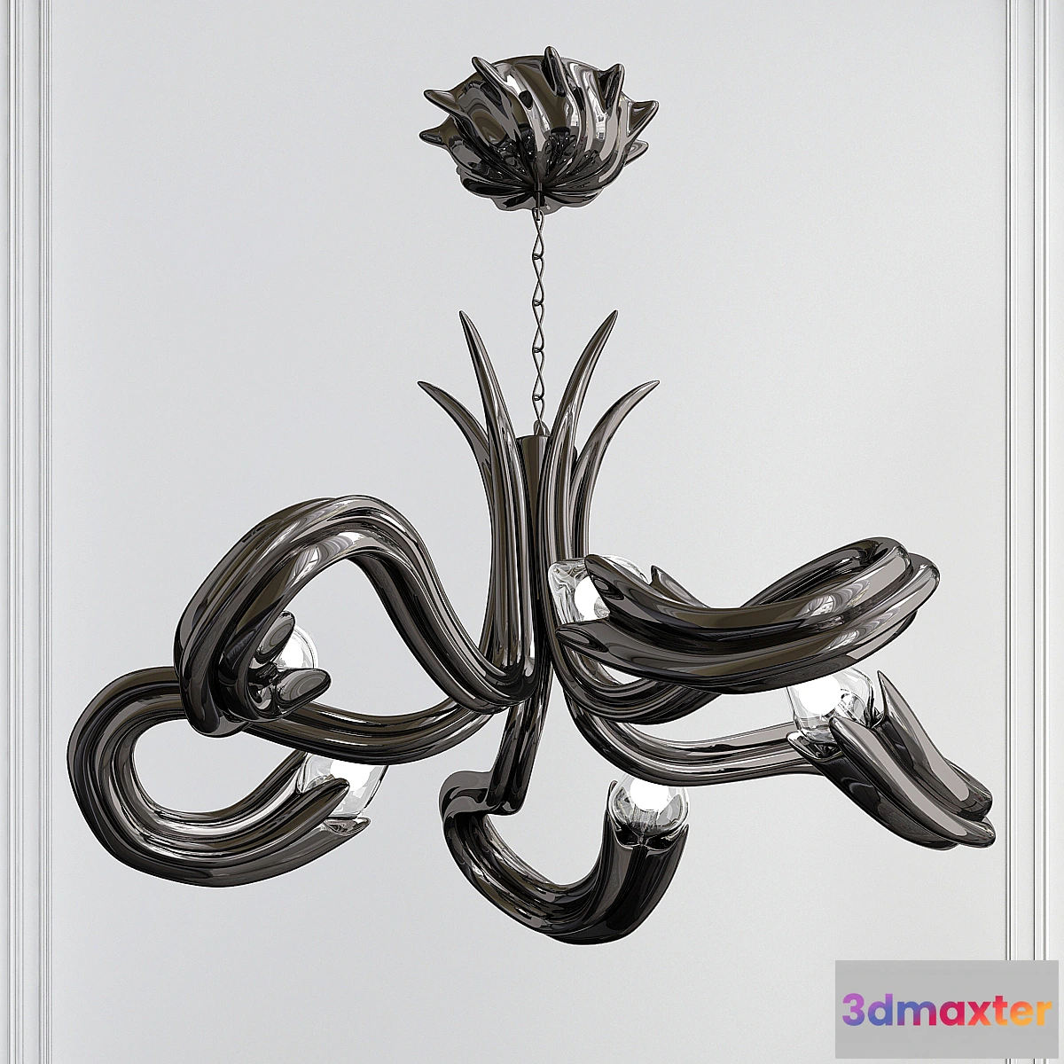 615183 - Black glossy chandelier