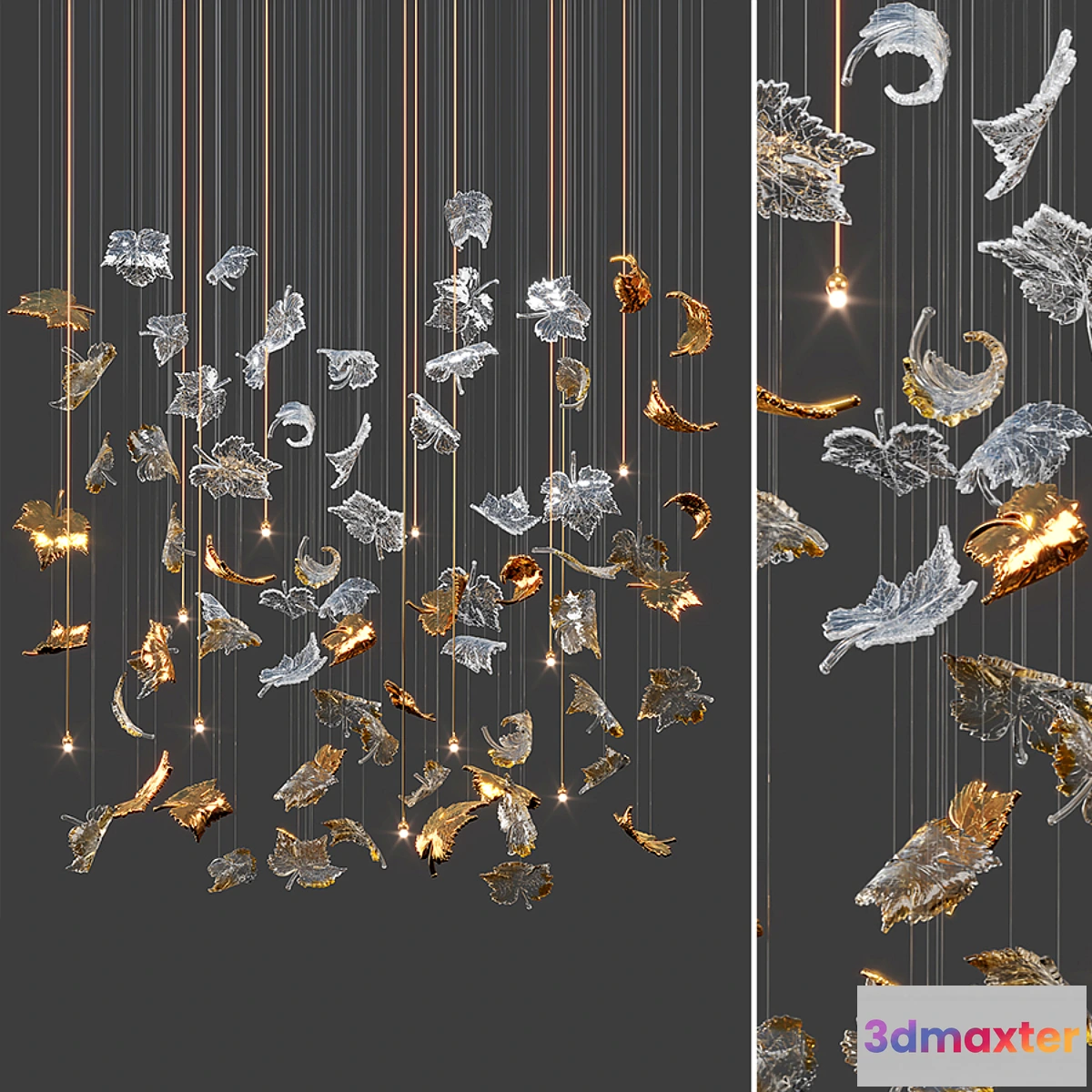 615317 - Dancing leaves chandelier 3