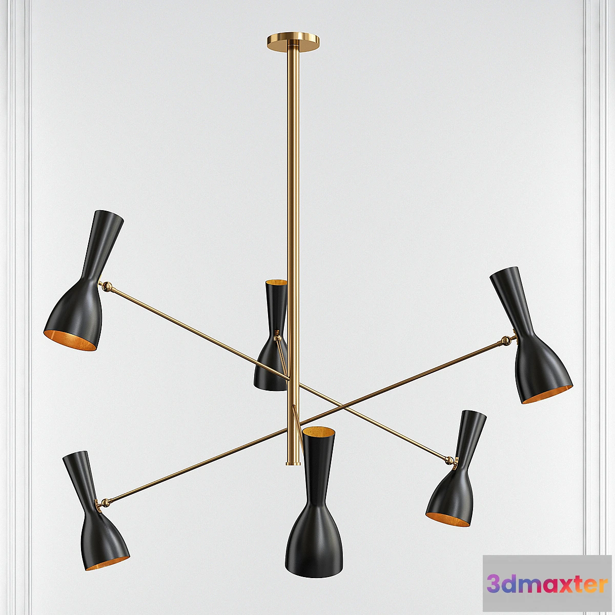 615370 - Brass brothers & Co. WORMHOLE CHANDELIER WITH GOLD LEAF