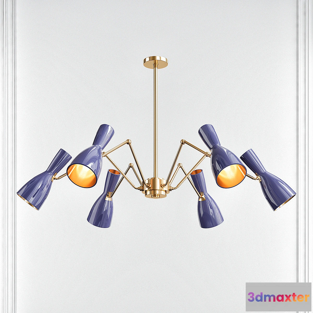 615378 - Brass brothers & Co. WORMHOLE 6-LIGHT CHANDELIER