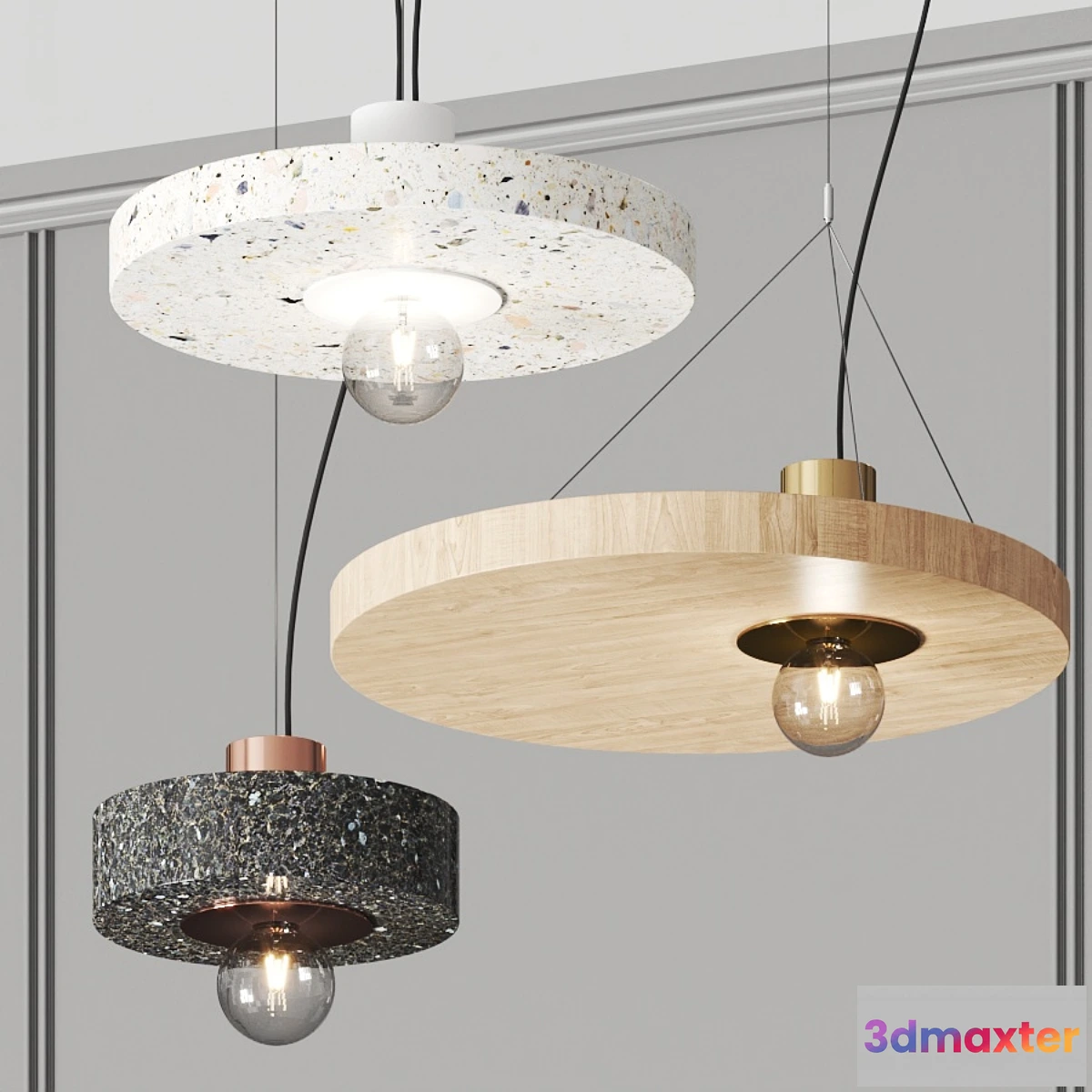 615516 - Dark Rond Pendant Lamps