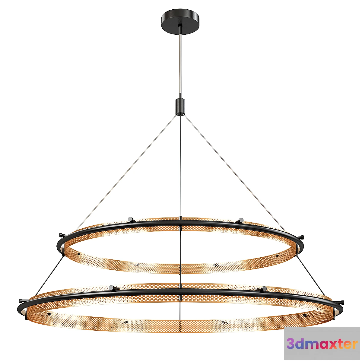 615560 - Perforated double led chandelier