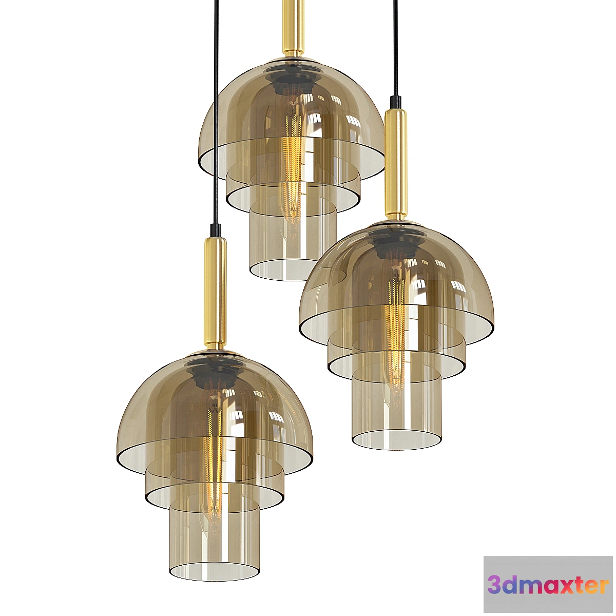 615692 - Luxury Amber Glass Pendant