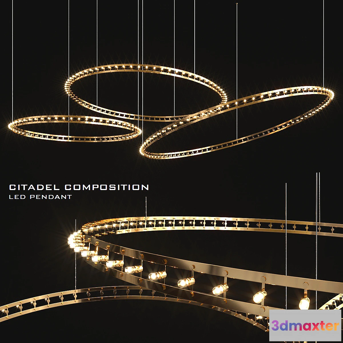 615834 - Quasar citadel composition led pendant lamp