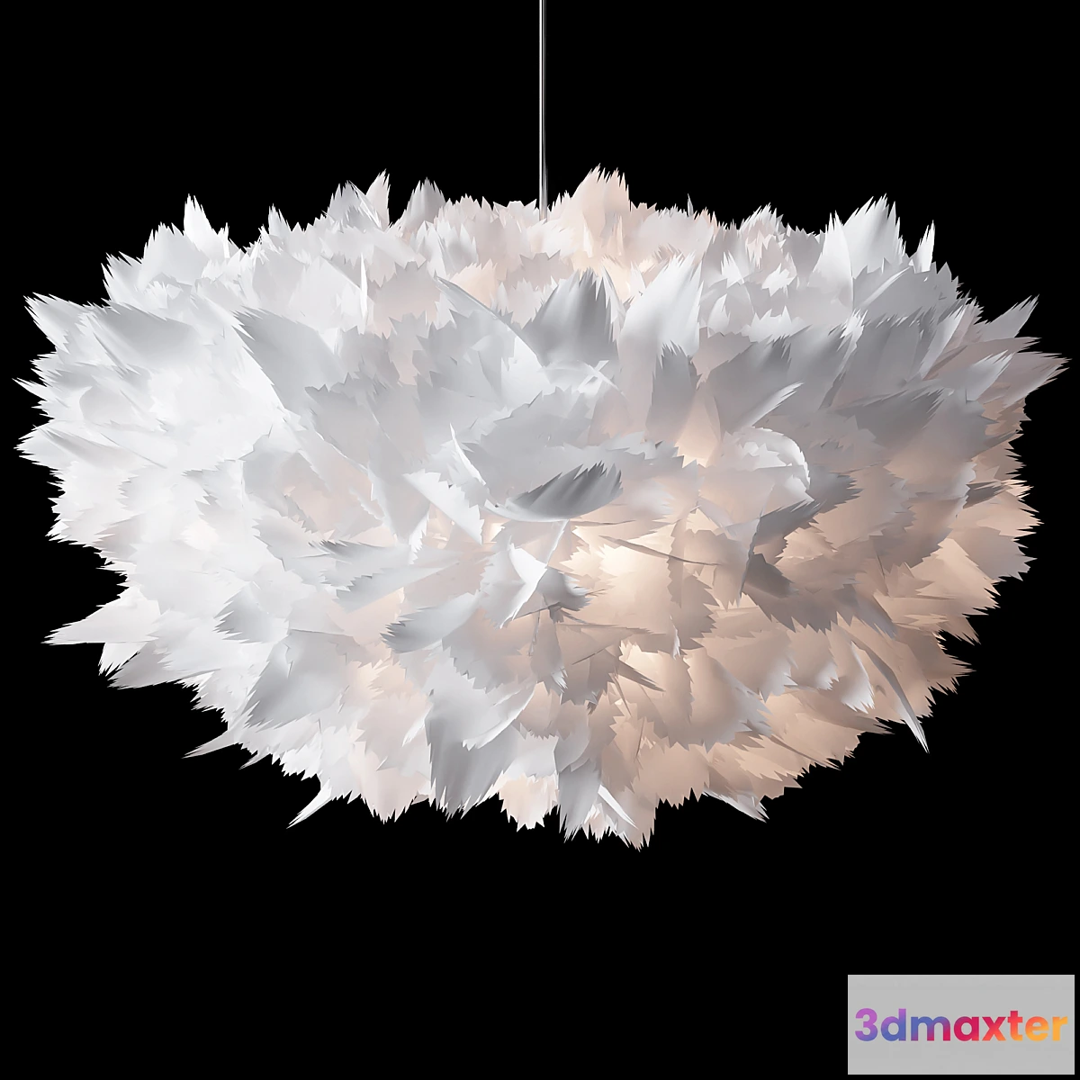 615888 - White feather chandelier