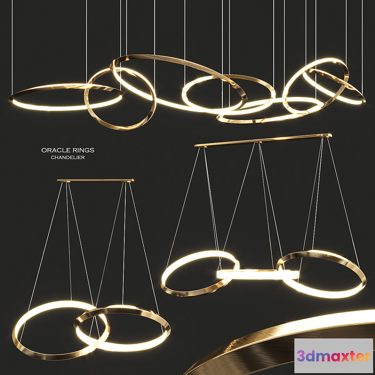 615914 - Oracle Rings Chandelier by Christopher Boots