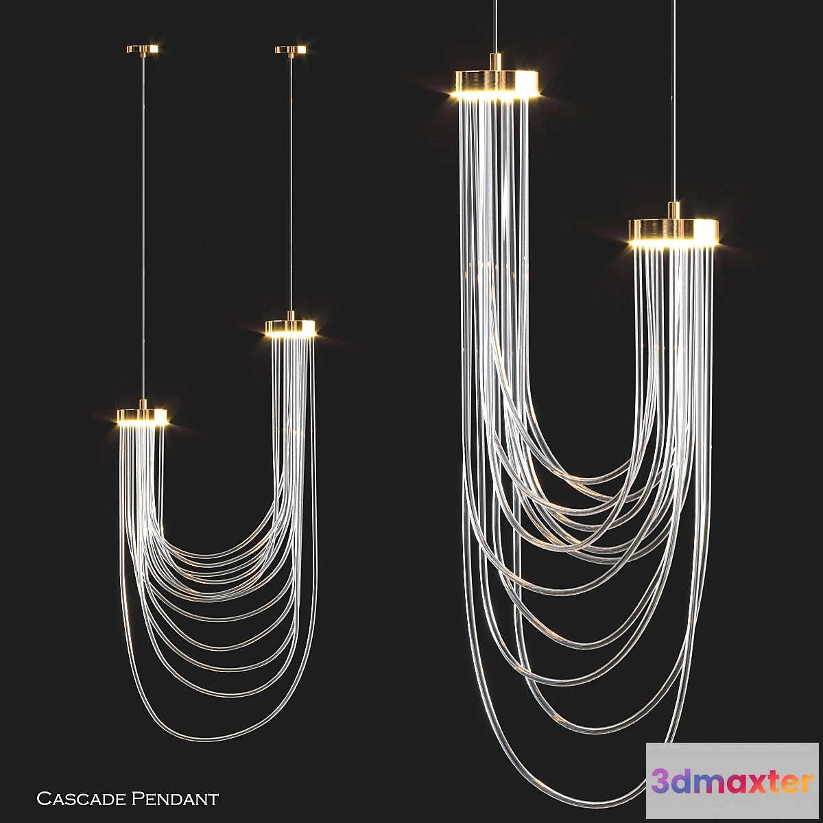 616030 - Double Cascade Pendant by Morghen Studio