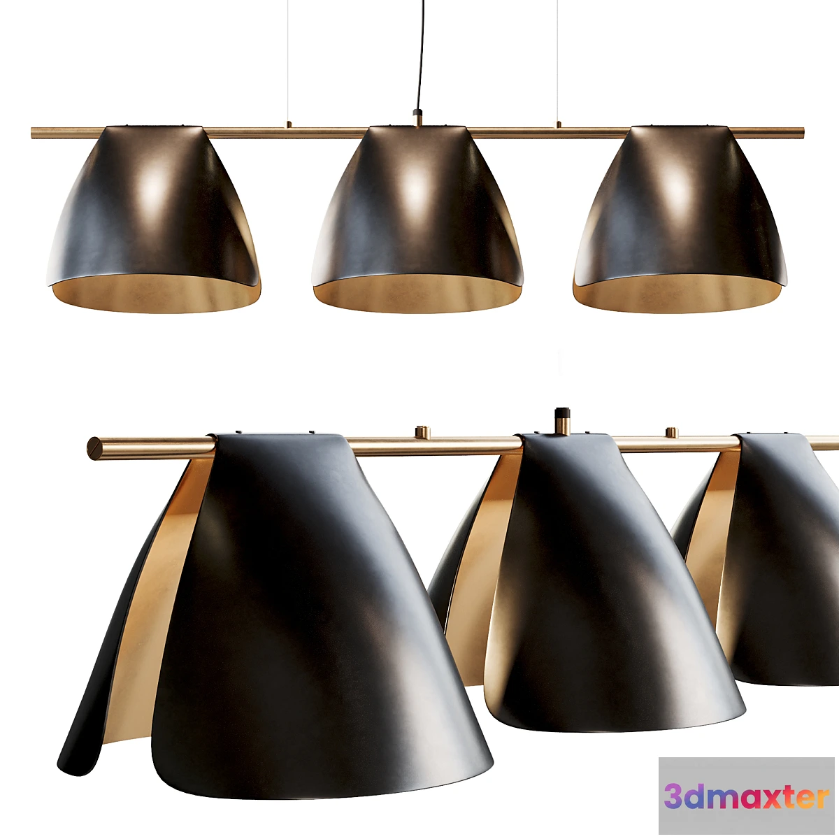 616122 - Arnau Bent Metal Linear Chandelier