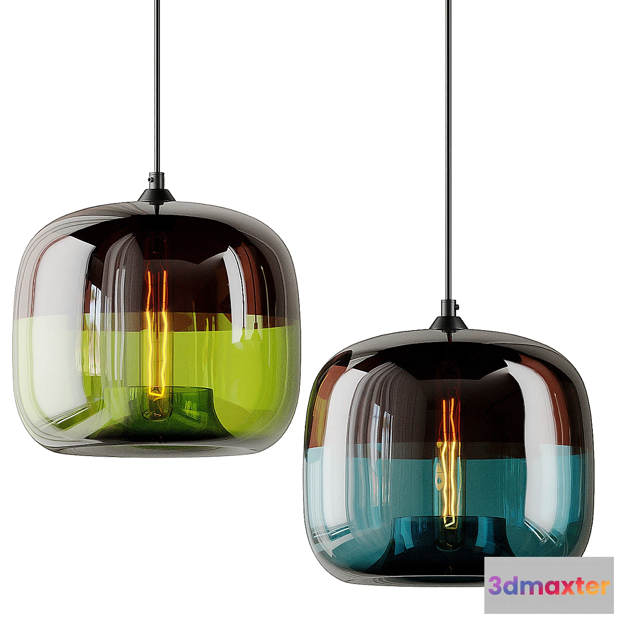 616166 - Modern Nordic Art Deco Colorful Hanging Glass